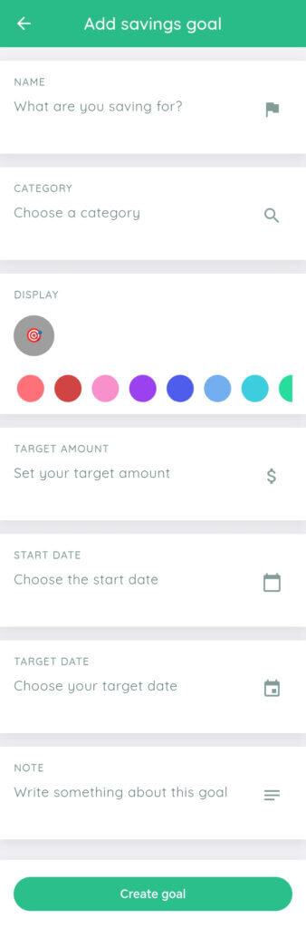 Create a Savings Goal